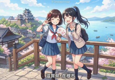 滋賀県彦根市（彦根）の観光（画像はあくまでAIによるイメージです。）