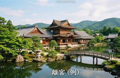 「離宮」の例（画像はあくまでAIによるイメージです。実際のものではありませんので、ご了承ください。）