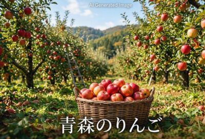 青森のりんご(画像はあくまでAIによるイメージです。)