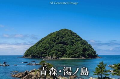 湯ノ島(画像はAIによるイメージです。実際の景色とは異なる描写がある可能性がありますので、ご了承ください。)