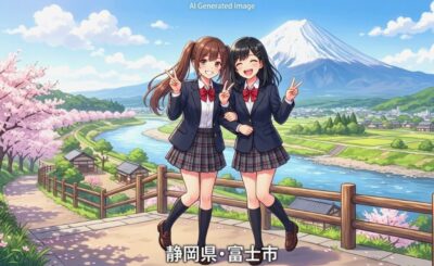 静岡県富士市の観光(画像はあくまでAIによるイメージです。)