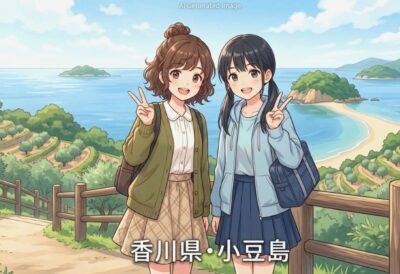 小豆島の観光(画像はあくまでAIによるイメージです。)(鉄道唱歌 香川編の歴史解説)