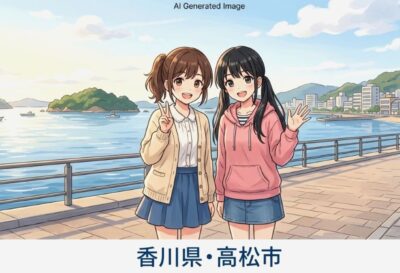 香川県高松市の観光(画像はあくまでAIによるイメージです。)(鉄道唱歌 香川編の歴史解説)