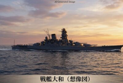 戦艦大和。かつての日本は、日露戦争などで大きな戦艦で勝ってきた成功体験と誇りがあった（画像はあくまでAIによるイメージです。）