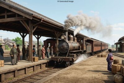 明治時代の鉄道開通の時から、「鉄道の上り・下り」のにおける「起点」のルールが決められていった(画像はあくまでAIによるイメージです。)