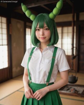 ※画像は生成AIによるイメージなのだ!後ろに見える囲炉裏と自在鉤は、厳しい冬の寒さを乗り越える生活の中心だったのだ。