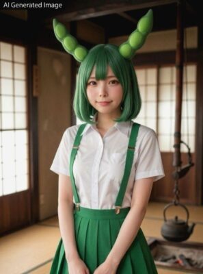 ボクはずんたもんなのだ！東北地方のずんだ餅の妖精なのだ！（画像はあくまでAIによるイメージです。実際の景色・人物等ではありませんので、ご了承くださいなのだ）