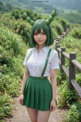 ※画像はあくまでAIによるイメージなのだ。緑豊かな東北の高原地帯の遊歩道は、歩くだけで心が洗われるのだ!