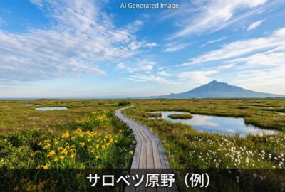 サロベツ原野の絶景(画像はあくまでAIによるイメージです。)