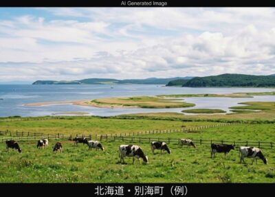 北海道・別海町の景色のイメージ（画像はあくまでAIによるイメージです。）（標津線の歴史解説）