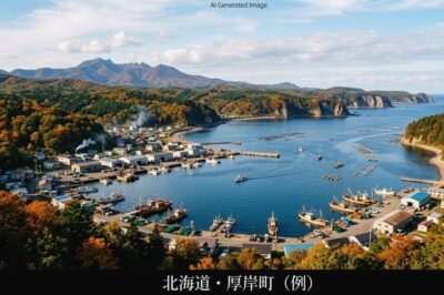厚岸の景色のイメージ(画像はあくまでAIによるイメージです。実際の景色ではありませんので、ご了承ください。)