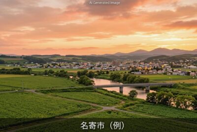 北海道名寄市の景色の例(画像はあくまでAIによるイメージです。)