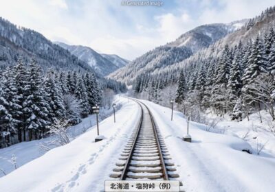 塩狩峠(画像はあくまでAIによるイメージです。)