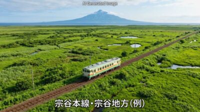 宗谷本線沿線のイメージ図(画像はあくまでAIによるイメージです。)