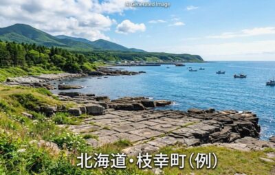 枝幸町（北見枝幸）の景色の例（画像はあくまでAIによるイメージです。）