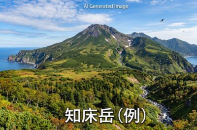 知床岳(画像はあくまでAIによるイメージです。)