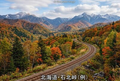 北海道・石北峠の例(画像はあくまでAIによるイメージです。)