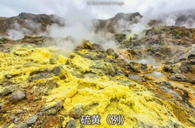 硫黄のイメージ(画像はあくまでAIによるイメージです。)