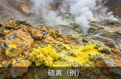 日本では、海外と比べ質や純度の高い硫黄がたくさん採れる「硫黄大国」だった（画像はあくまでAIによるイメージです。）
