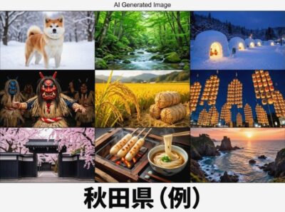 AIオリジナルの鉄道唱歌で、いざ秋田県の旅へ!(画像はあくまでAIによるイメージです。)(鉄道唱歌 秋田編の解説)