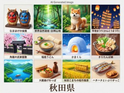 AIオリジナルの鉄道唱歌で、いざ秋田県の旅へ!(画像はあくまでAIによるイメージです。)(鉄道唱歌 秋田編の解説)