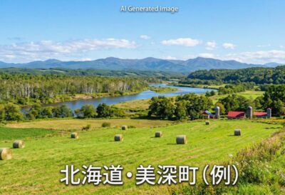 北海道・美深町の景色の例(画像はあくまでAIによるイメージです。)
