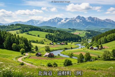 遠軽の景色のイメージ(画像はあくまでAIによるイメージです。)