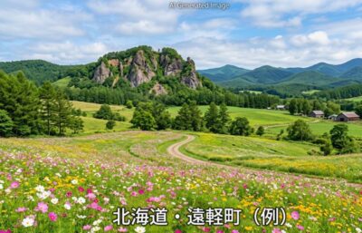 遠軽の景色のイメージ(画像はあくまでAIによるイメージです。)