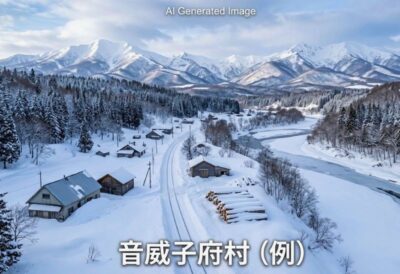 音威子府村の景色の例(画像はあくまでAIによるイメージです。)