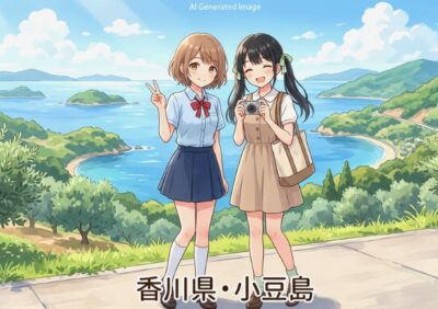 小豆島の観光(画像はあくまでAIによるイメージです。)(鉄道唱歌 香川編の歴史解説)