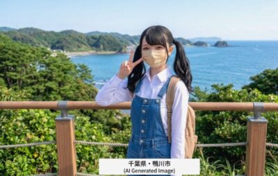 筆者、千葉県鴨川市の海の景色より（という設定のAI画像です😅）
